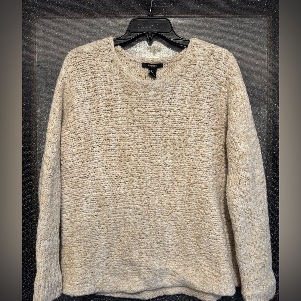 Forever 21 Cream Knit Sweater